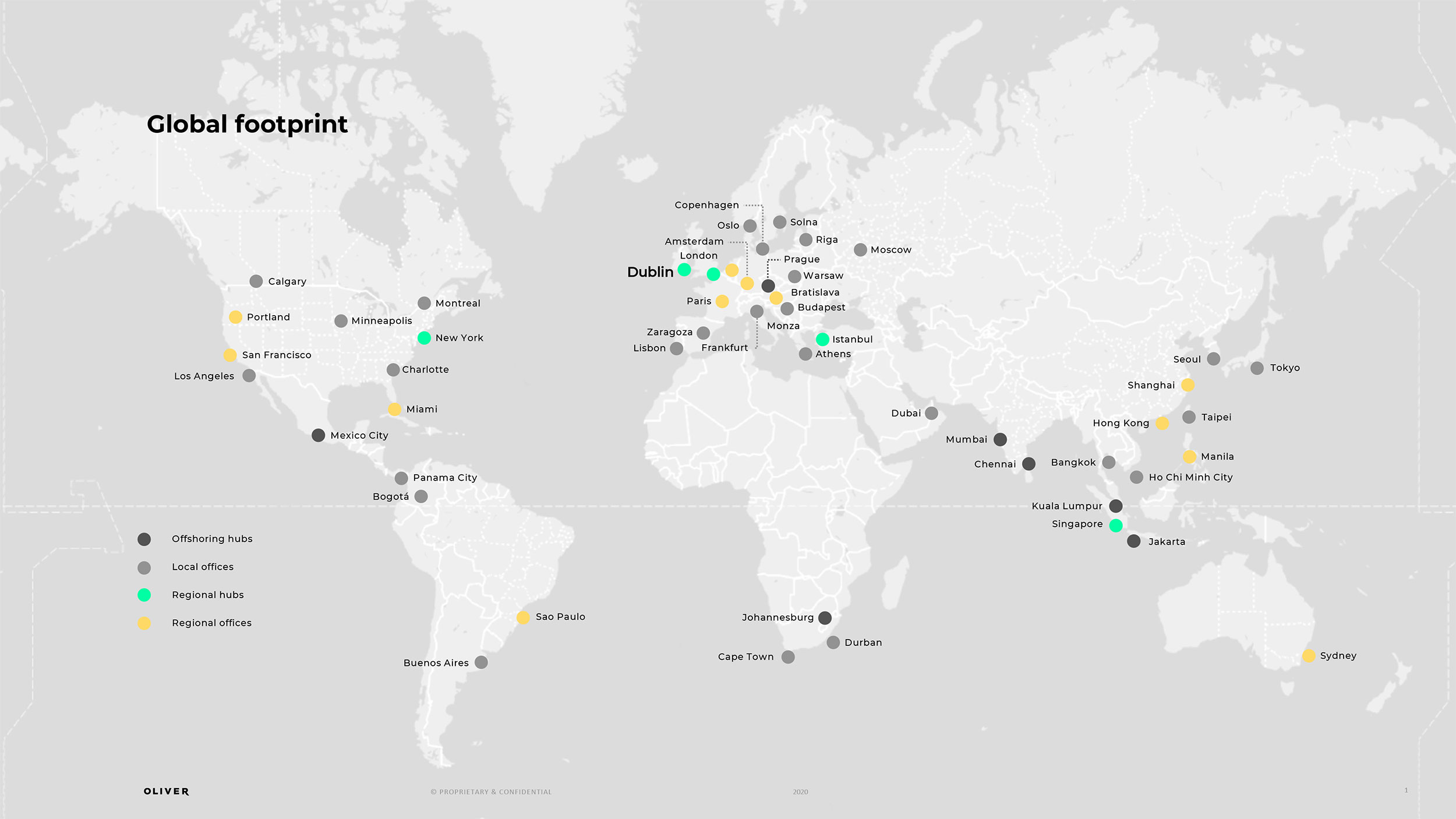 Oliver Ireland Global Footprint